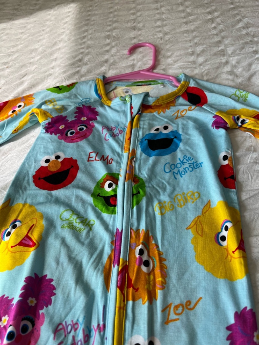 Bums & Roses Sesame Street Bamboo Footless Zippy Pajamas Size 2T - Picture 6 of 6